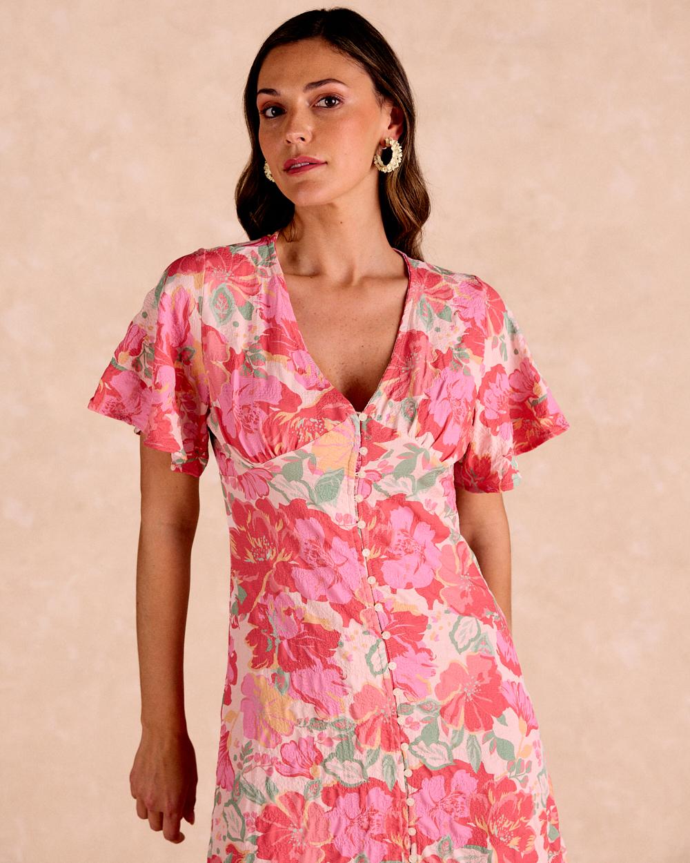 Robe longue à fleurs Barina