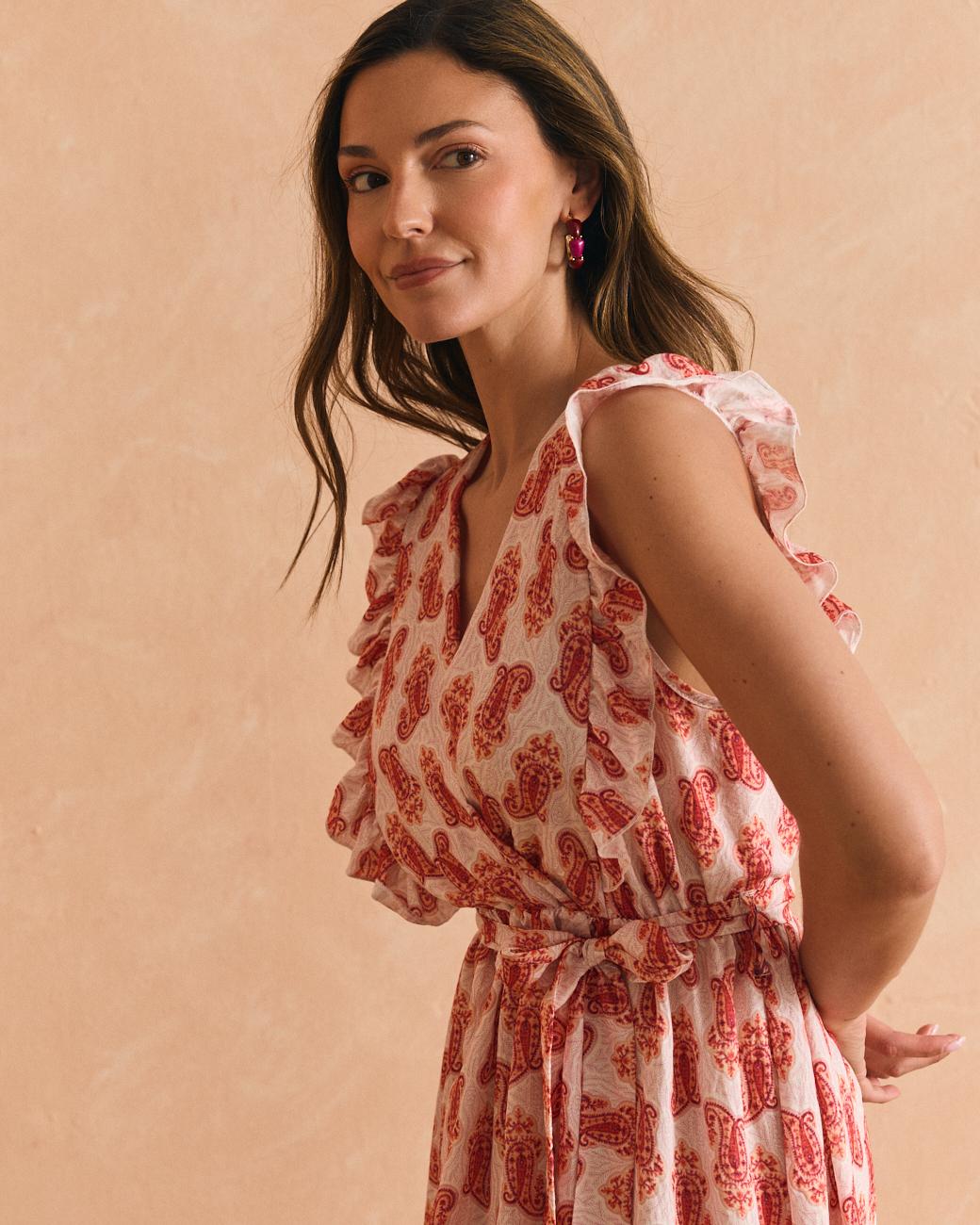 Coral Pattern Dress