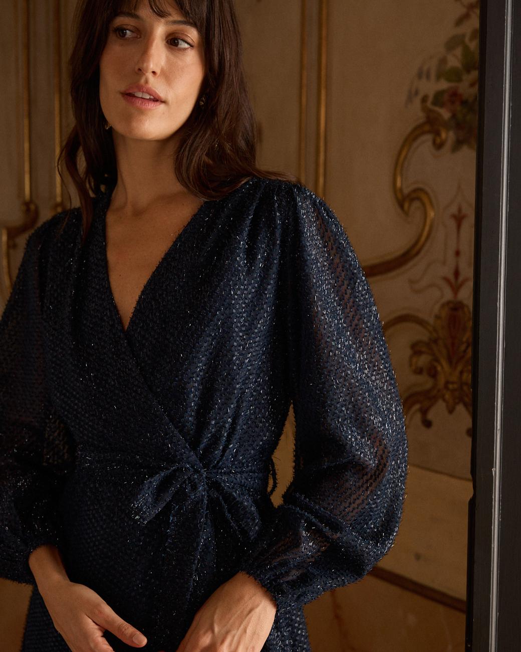 Robe courte en lurex Nerea