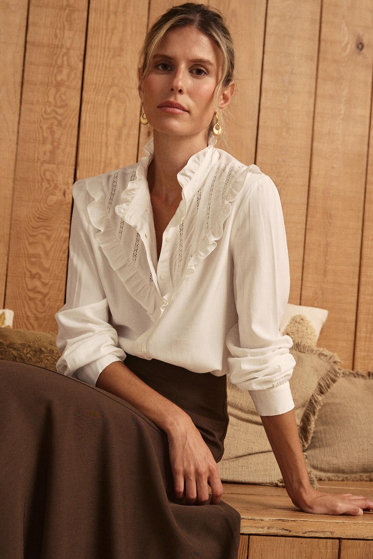 Meritxel Ruffle Shirt