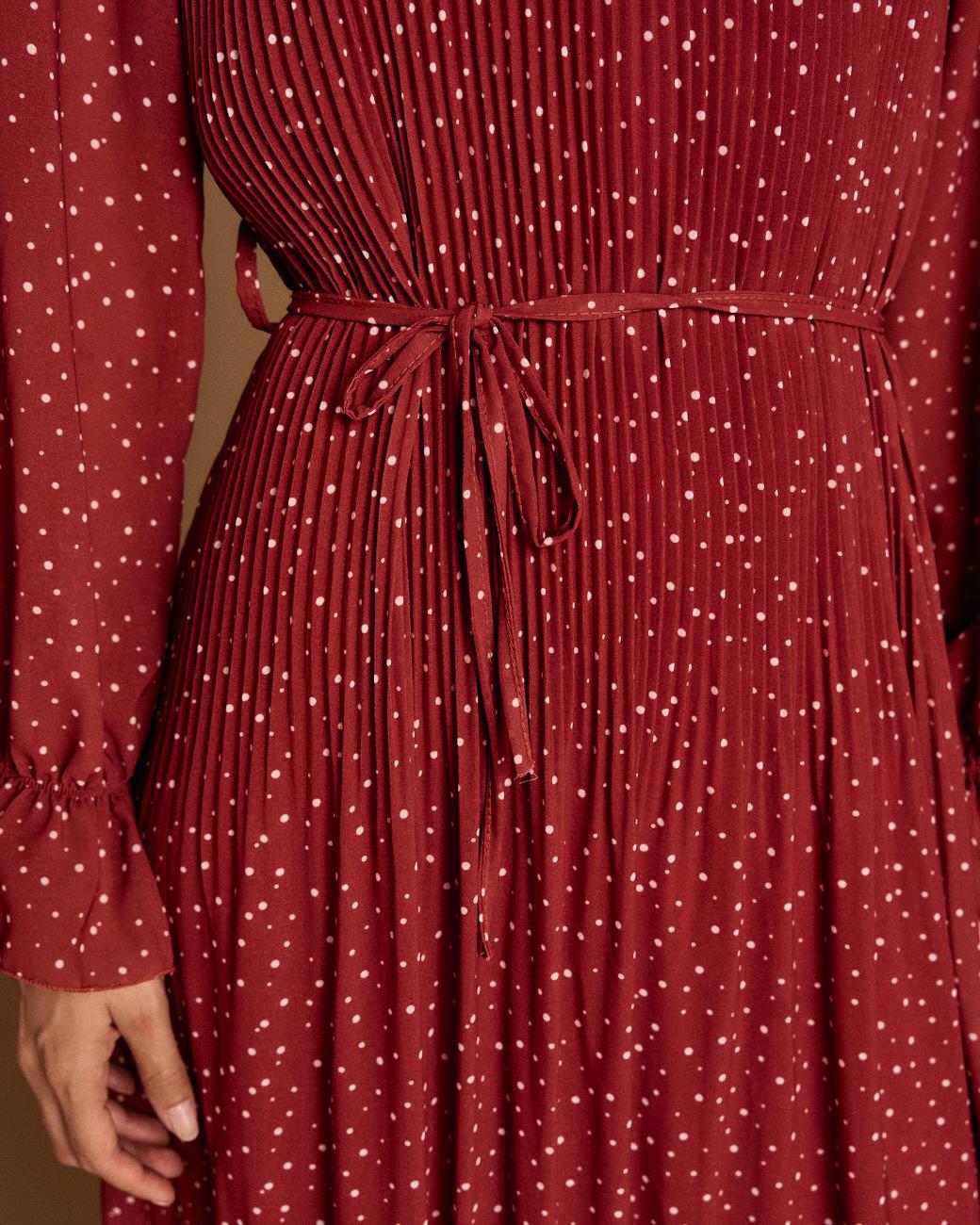 Vestido Lunares Granate