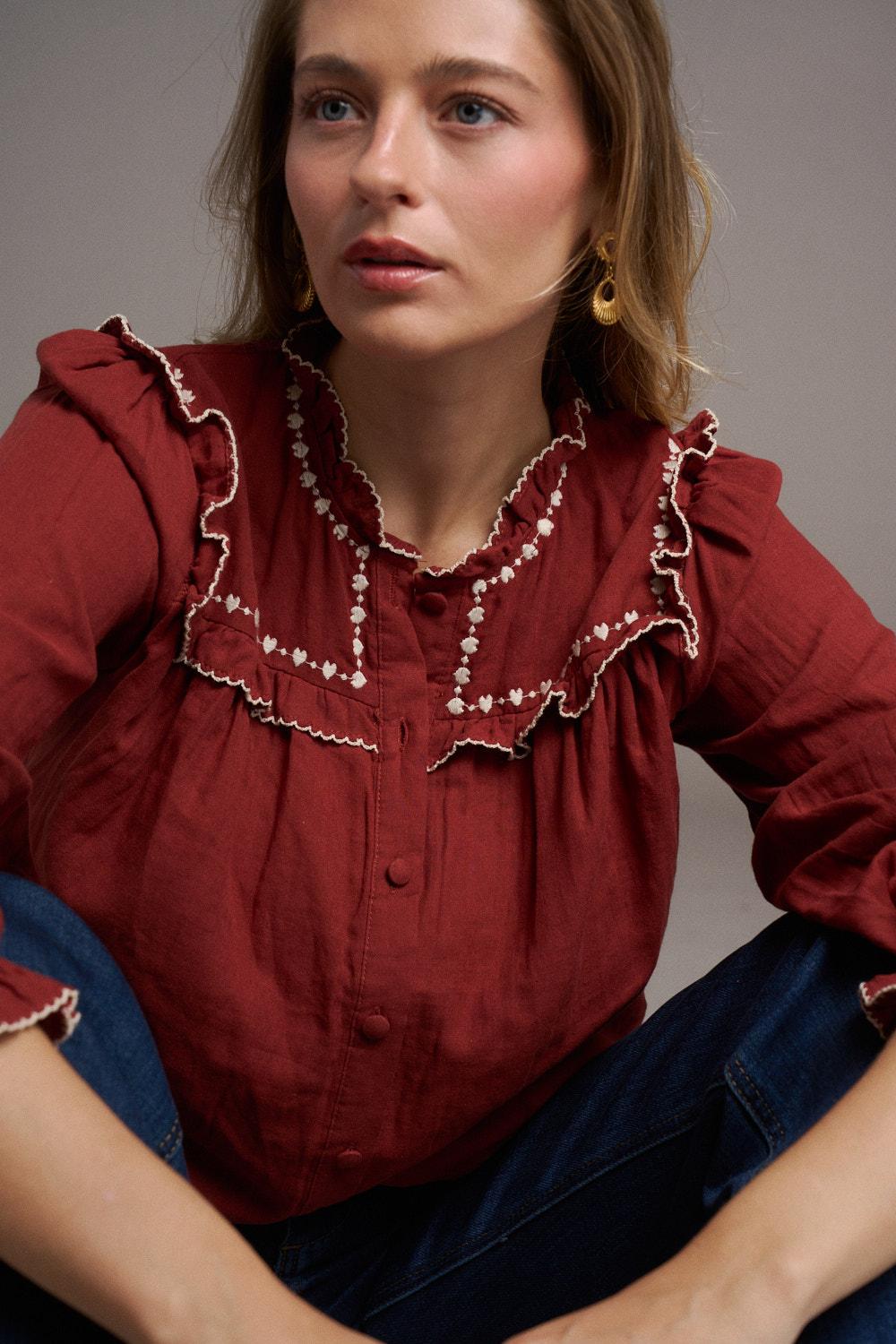 Blusa Estampada Rosa