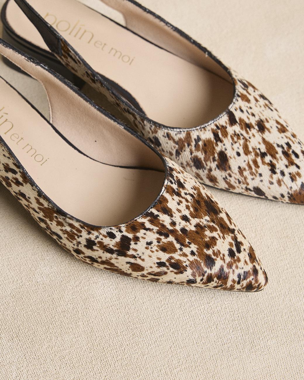 Fidelia Animal Print Backless Shoes