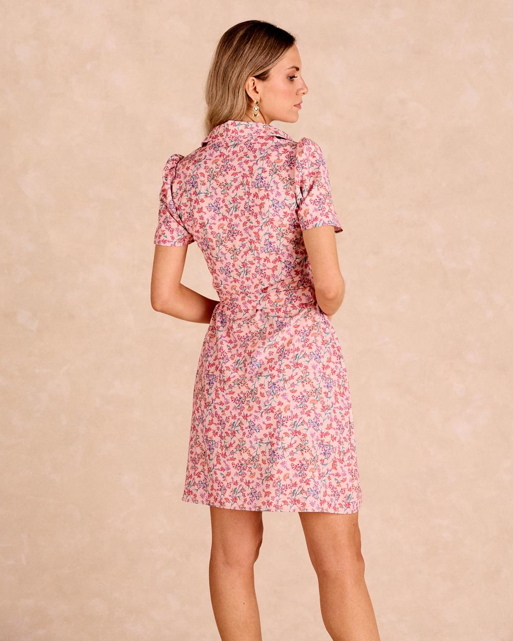 Robe courte à fleurs Lala