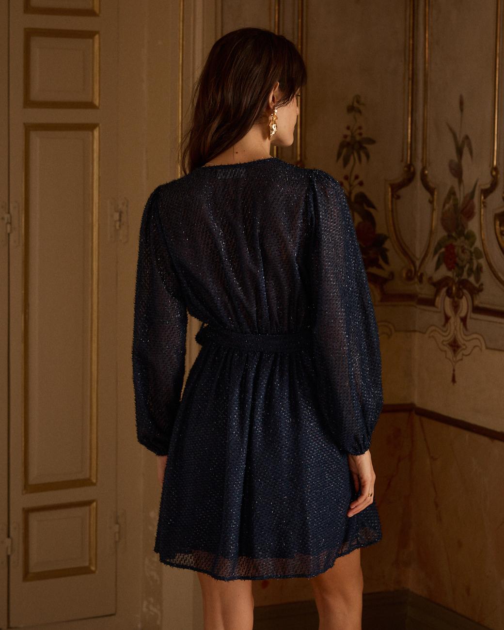 Robe courte en lurex Nerea