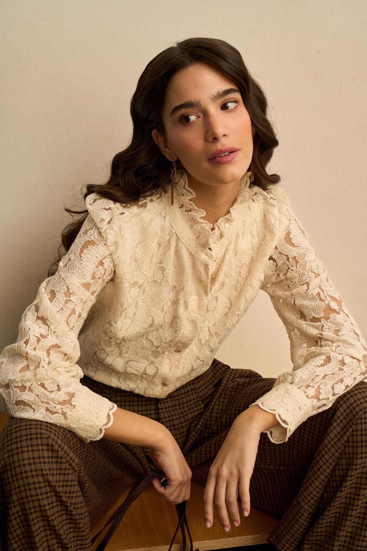 Blusa Encaje Floral Ismée