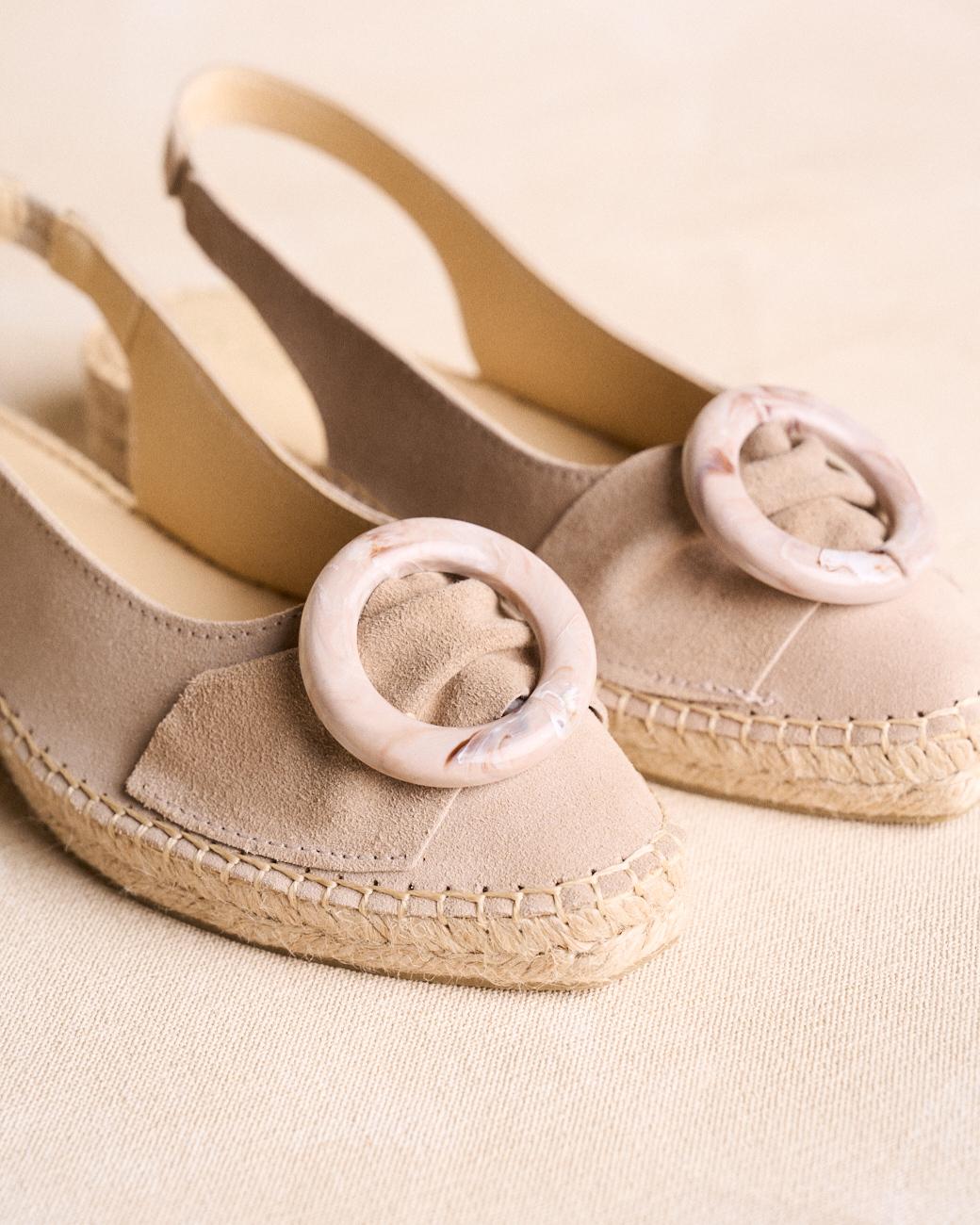 Espadrille en cuir velours Savonna