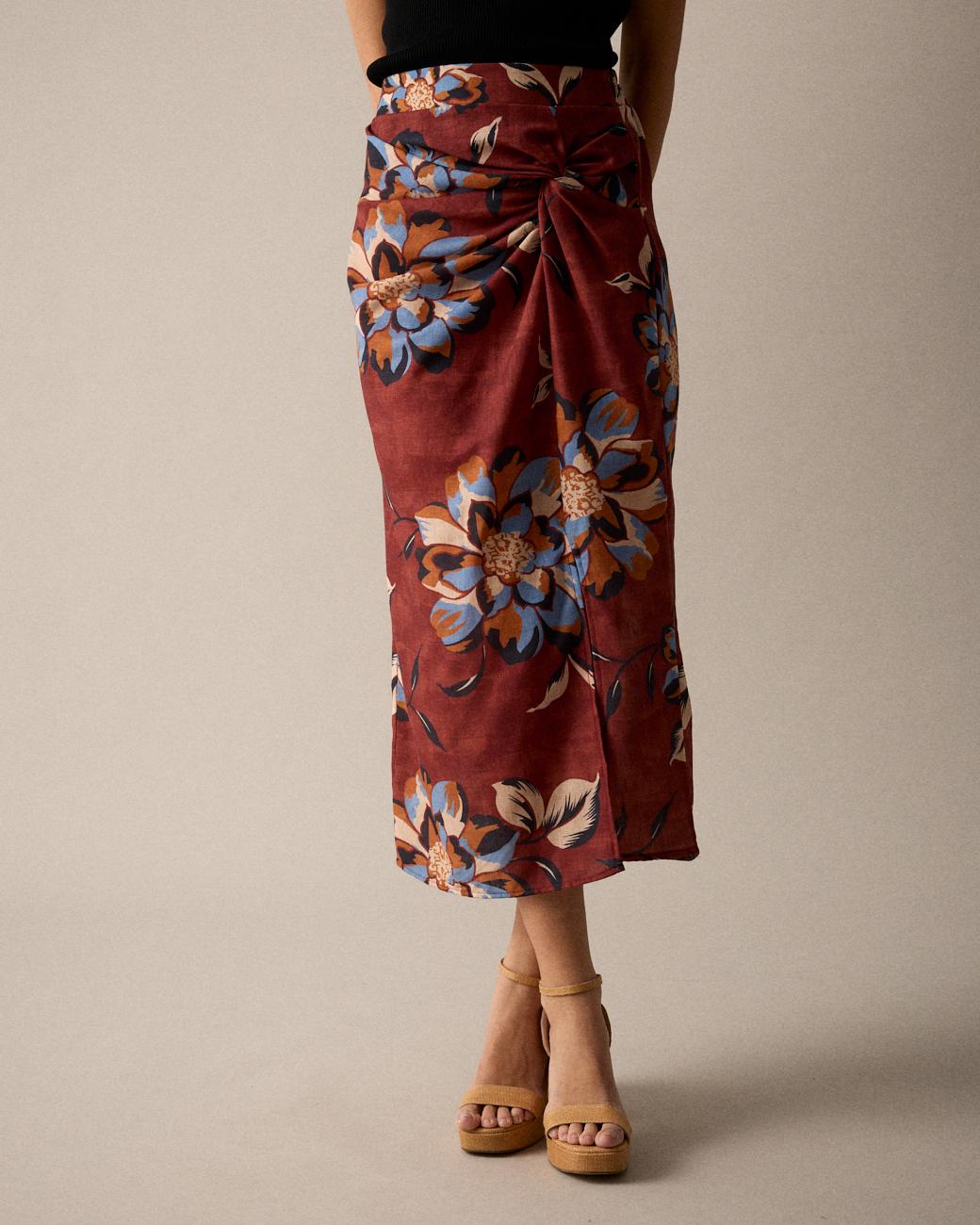 Falda Midi Estampado Zelia