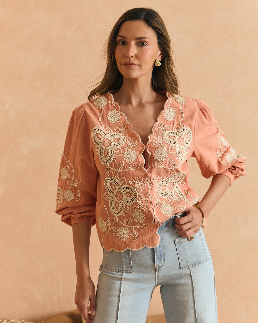 Chemise brodée Flavia