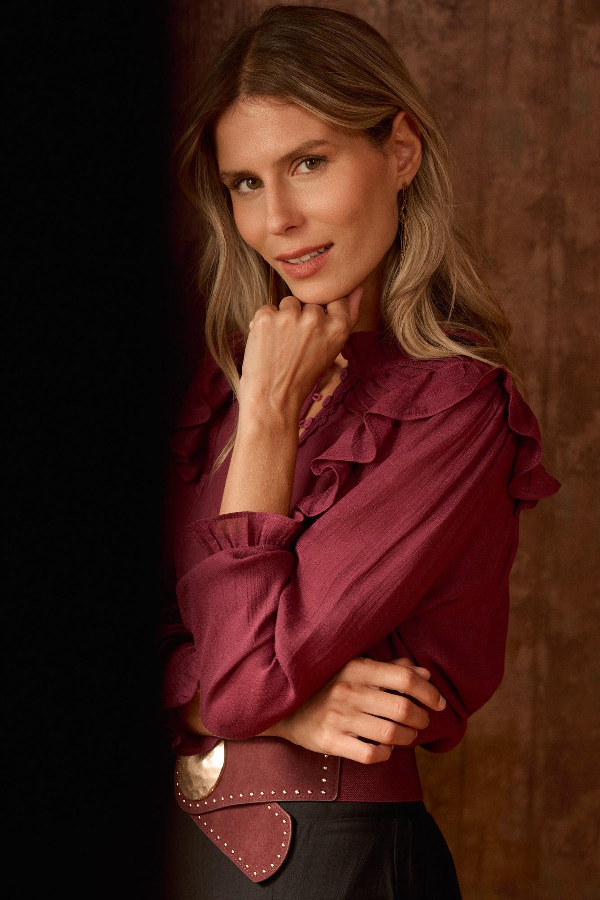 Alexandra Ruffle Blouse