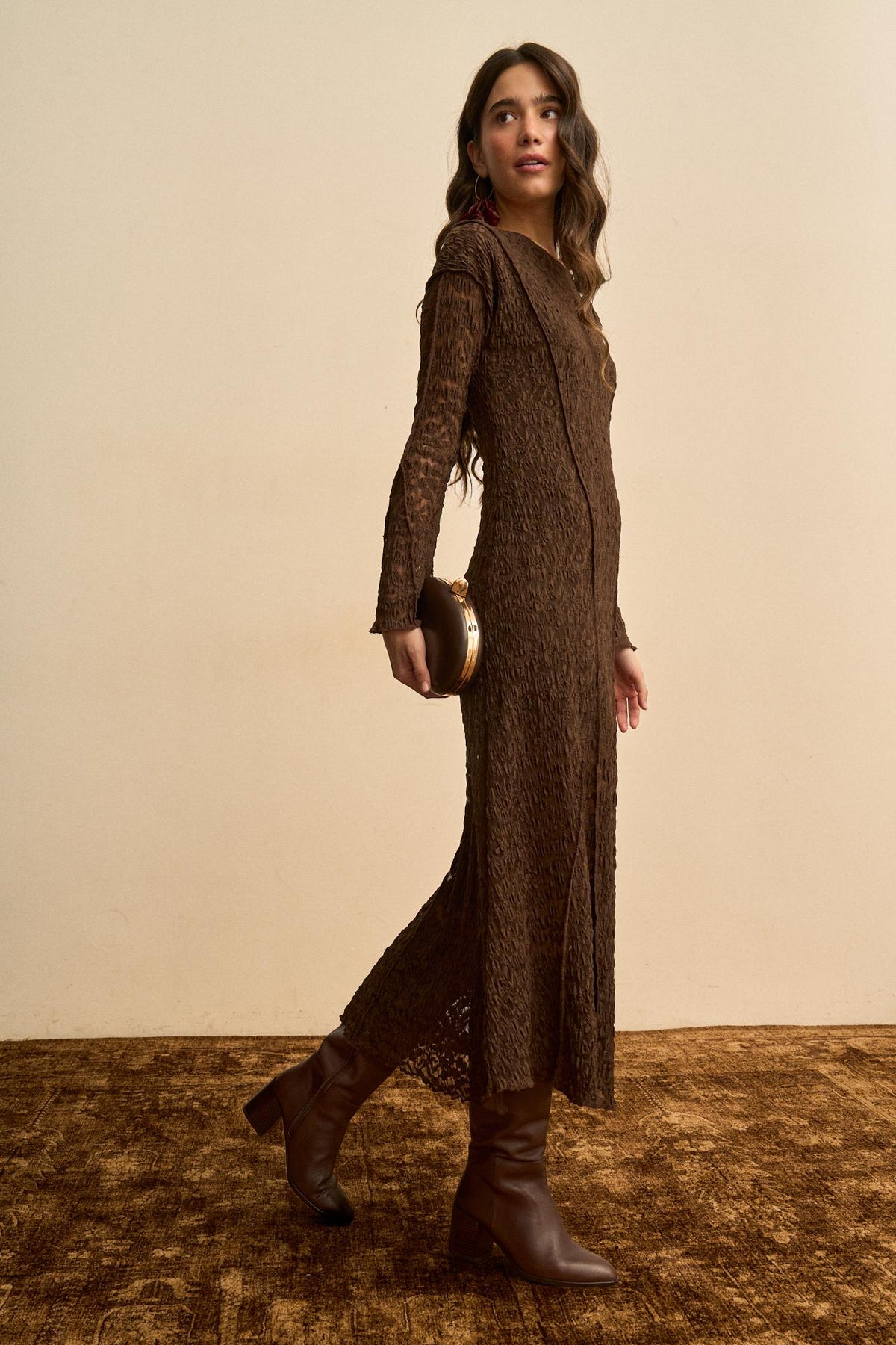 Éloïse Floral Lace Midi Dress
