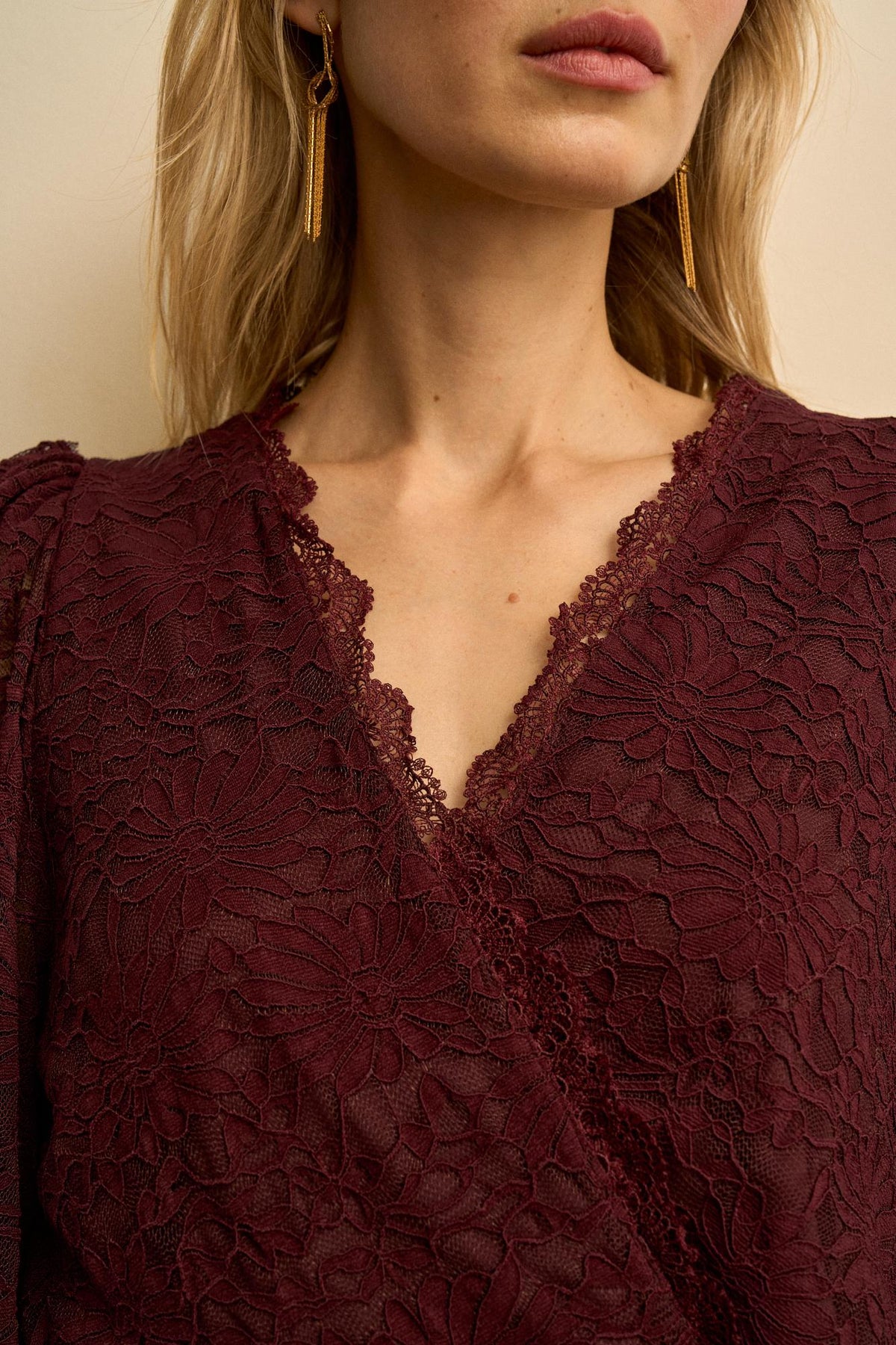 Alizée Lace Wrap Top