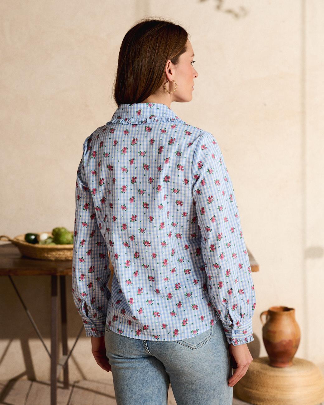 Camisa Vichy Rosas