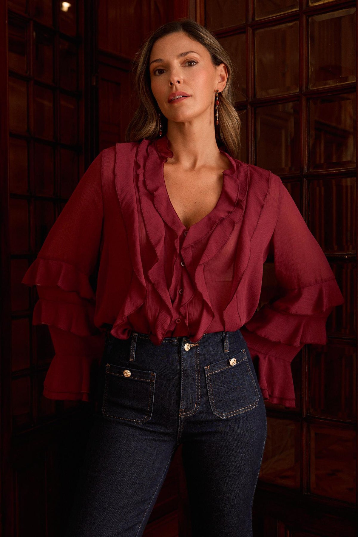 Camisa Burdeos Anita