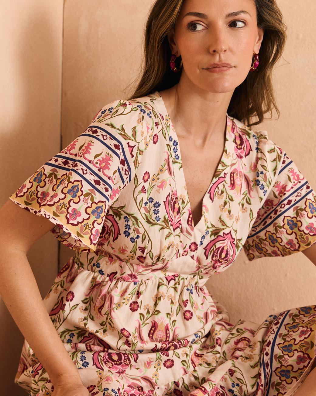 Robe à col en V Tania