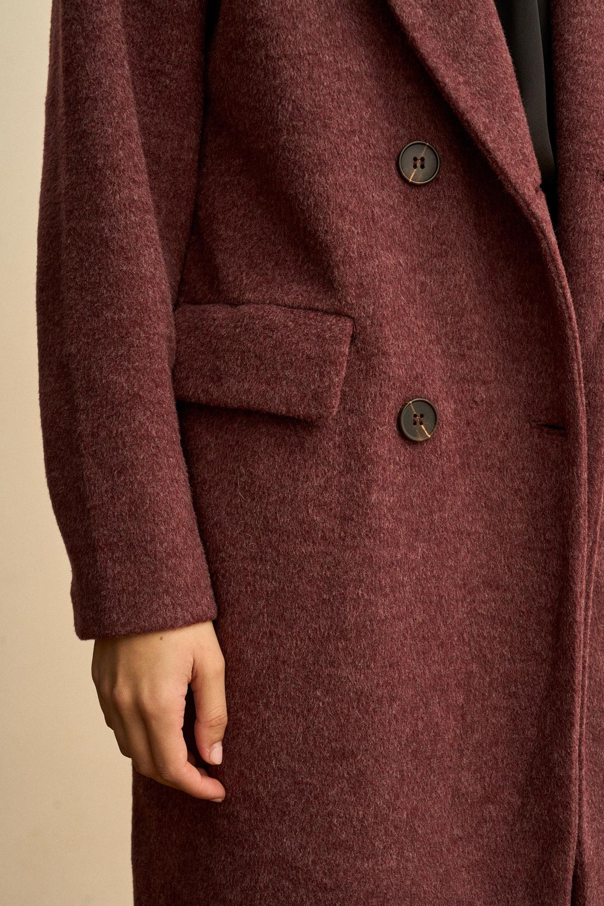Eulalie Wool-Blend Wrap Coat