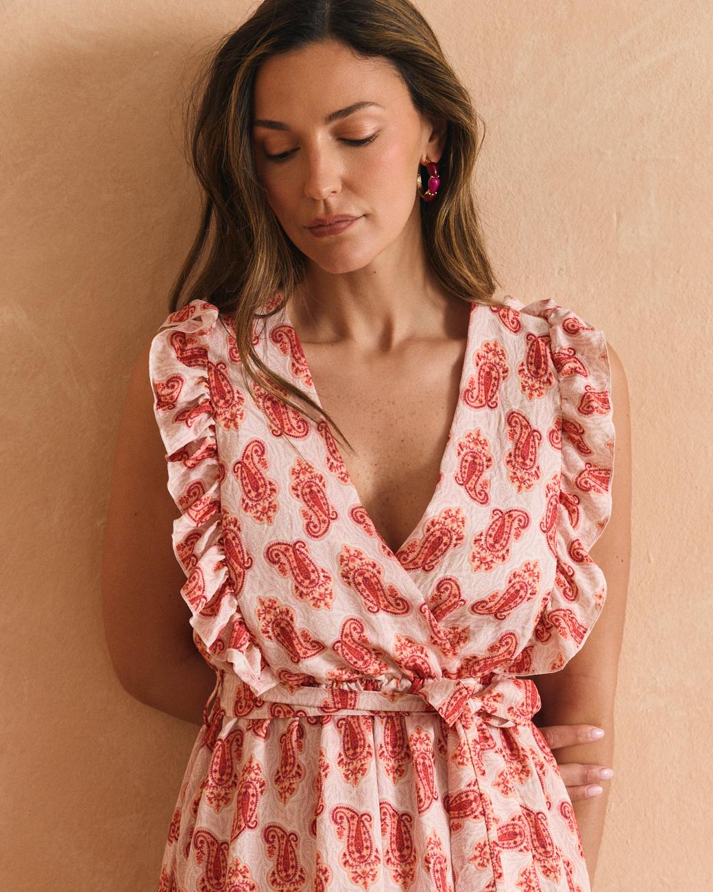 Coral Pattern Dress