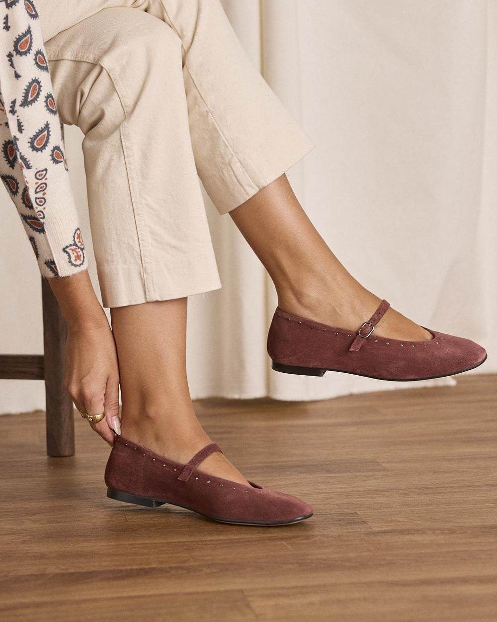 Shanna Suede Strap Mary Janes