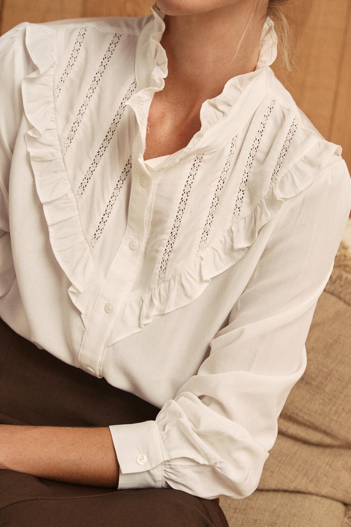 Meritxel Ruffle Shirt