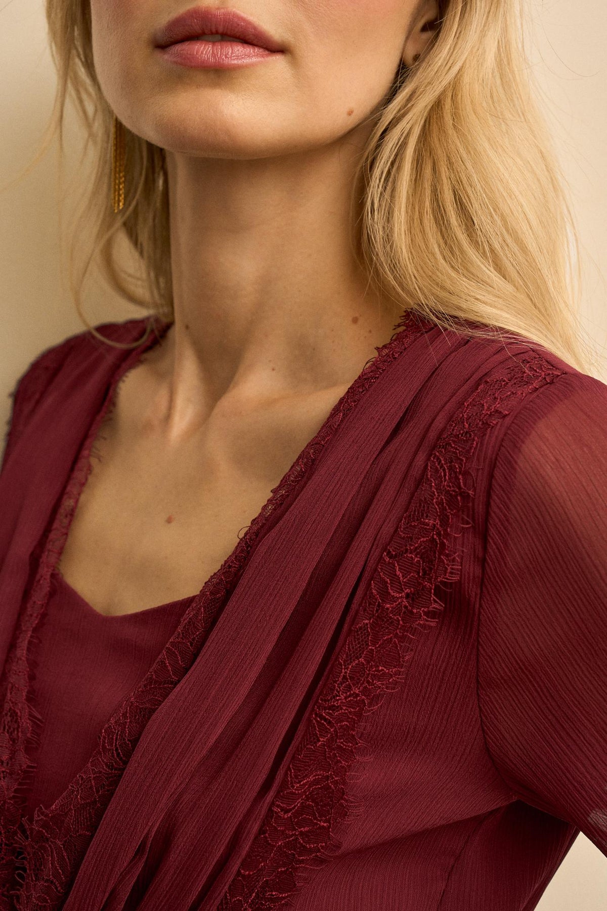 Éliane Ruched Draped Top
