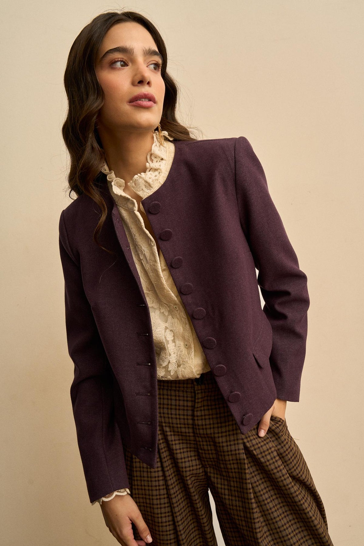Chaqueta Cuello Redondo Esmée
