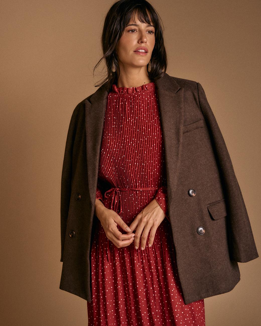 Vestido Lunares Granate