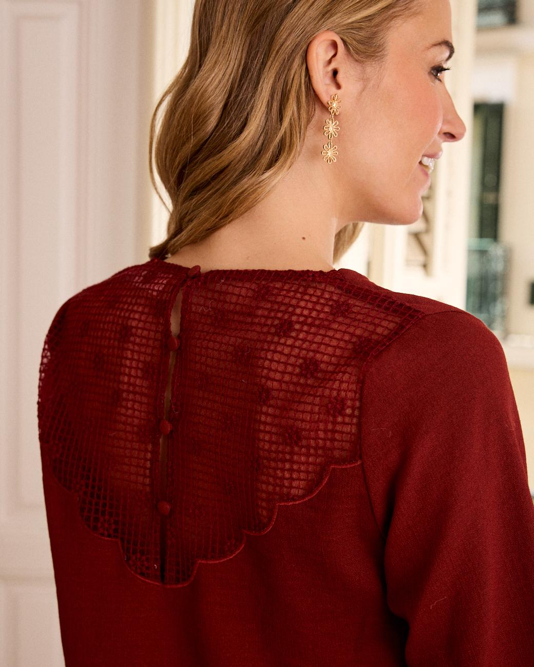 Blouse cerise Azucena