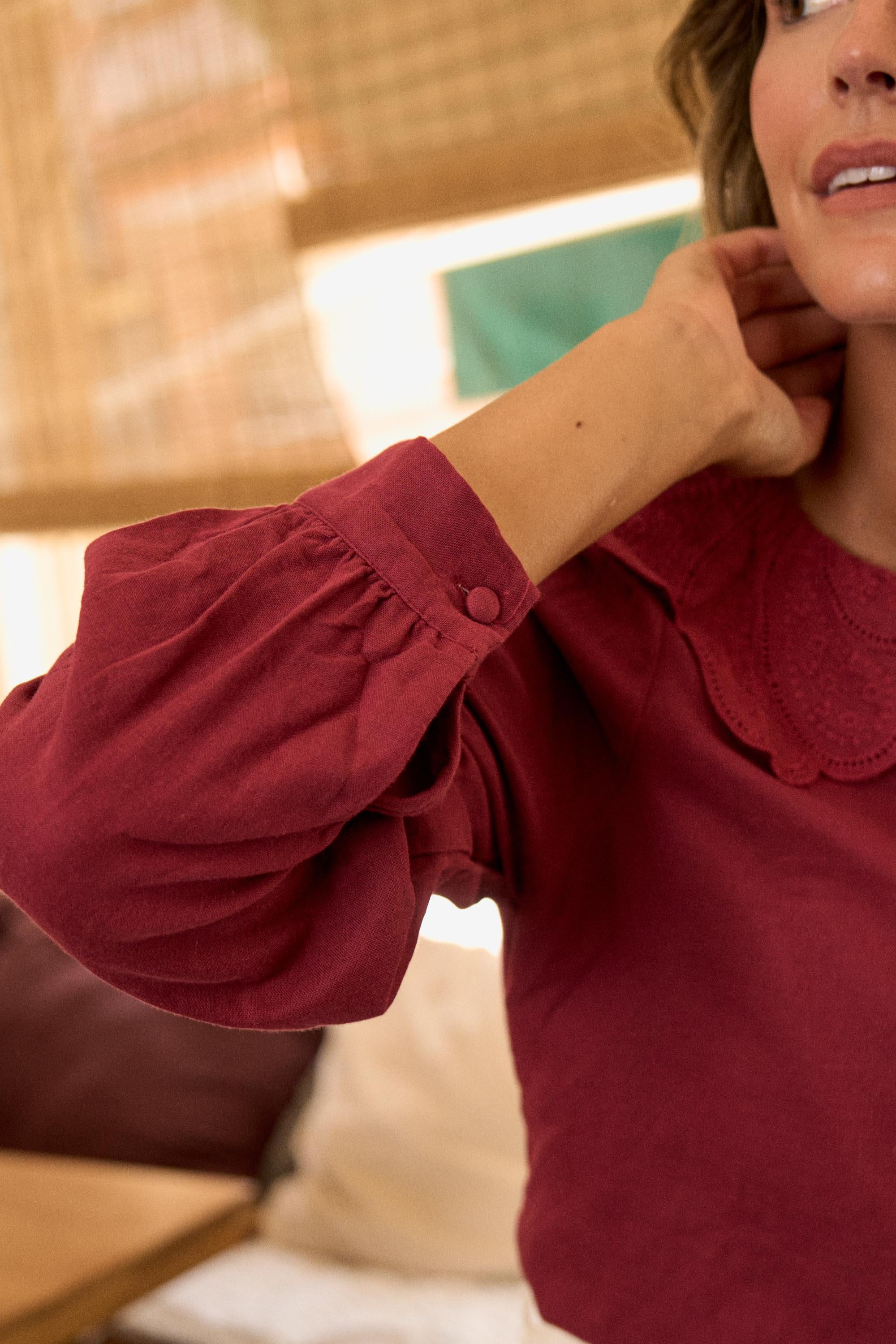 Blusa Burdeos Magnolia
