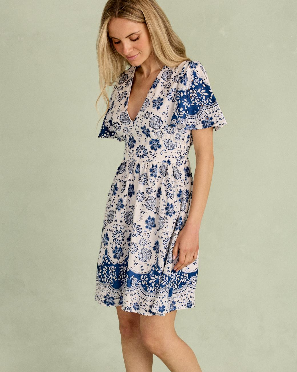 Robe courte à fleurs Milia