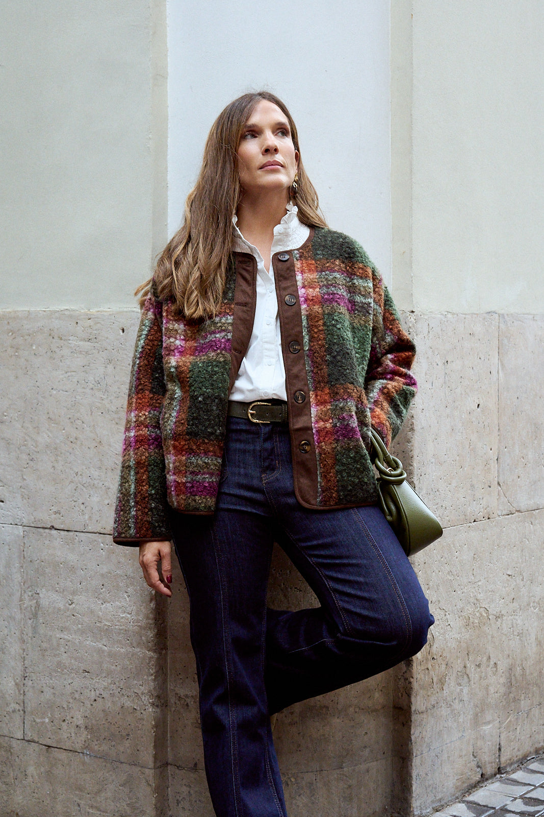 Romy Check print Jacket