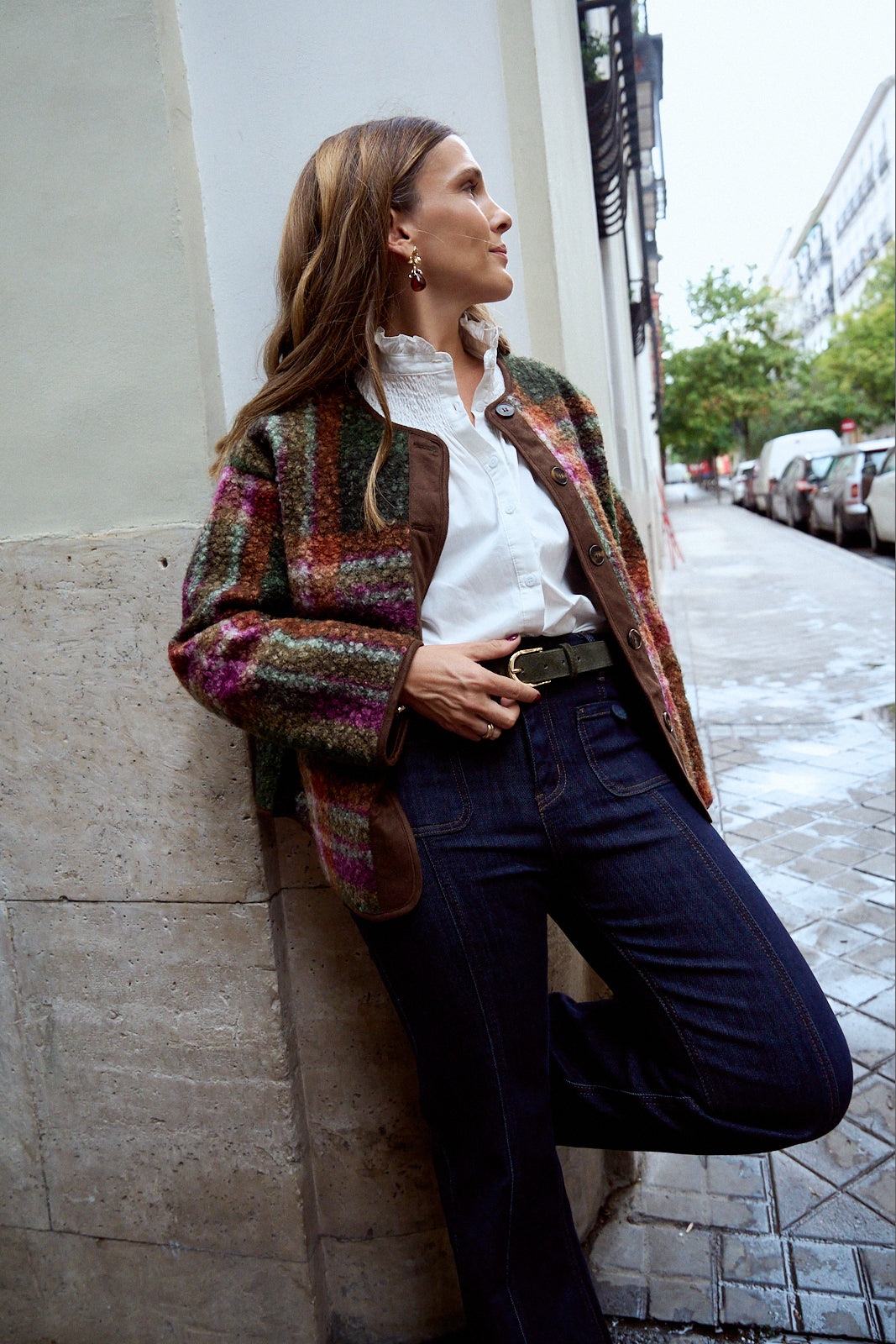 Romy Check print Jacket
